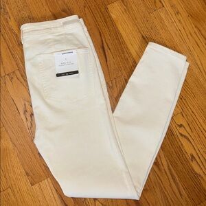 Anthropologie Pilcro Letterpress High Rise Denim Winter White/Cream Leggings 30T